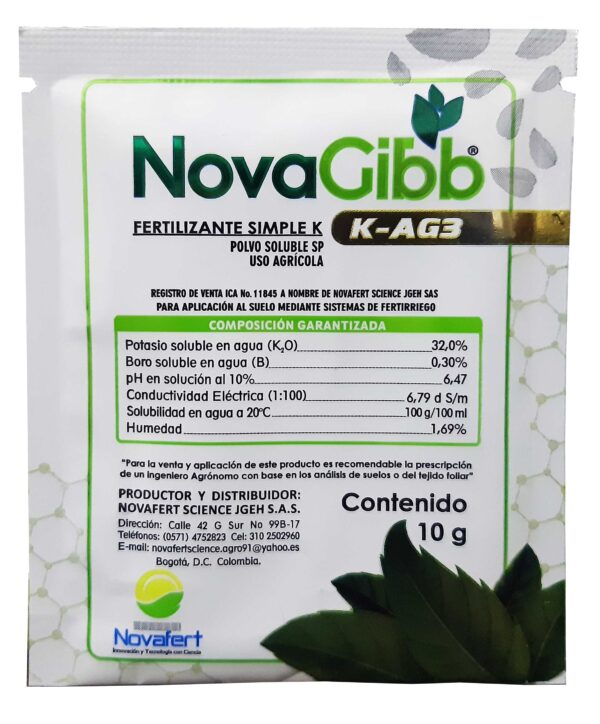Bioestimulante NOVAGIBB (Giberelinas) - Imagen 2